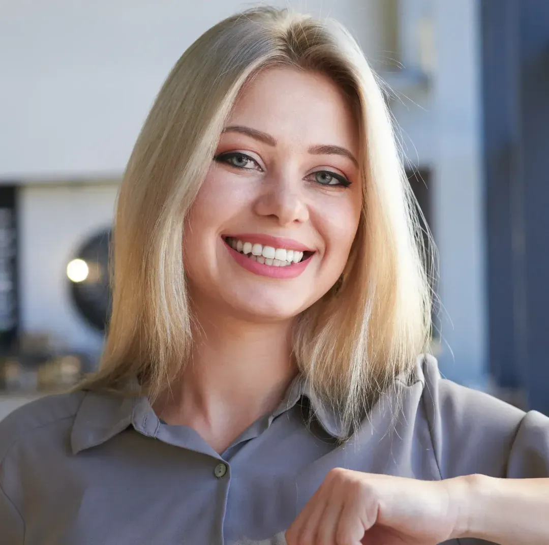 Woman smiling